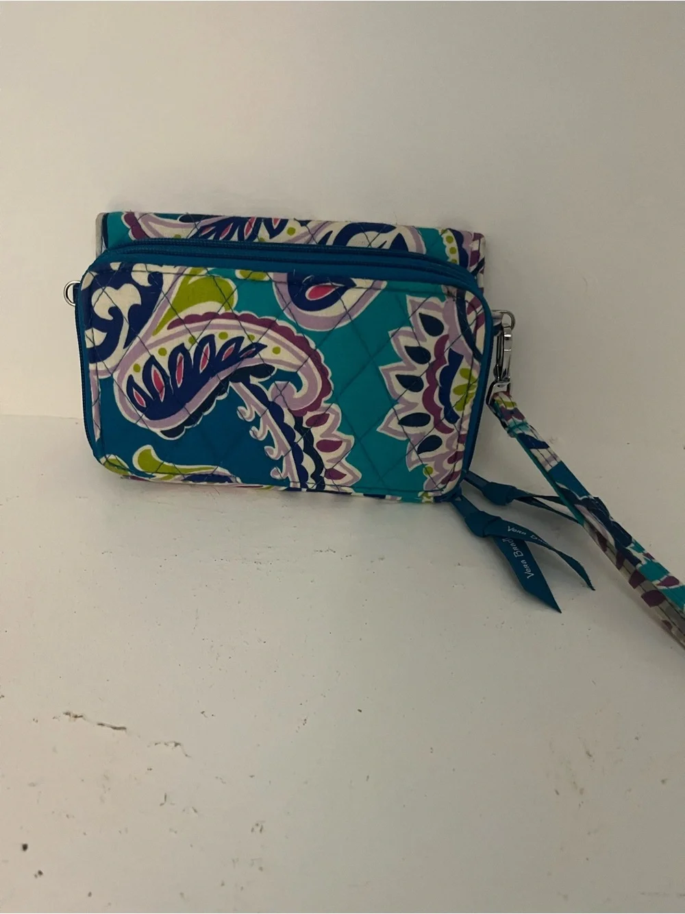 Vera Bradley Waikiki Paisley Go Ahead Convertible Crossbody Shoulder Bag Logo